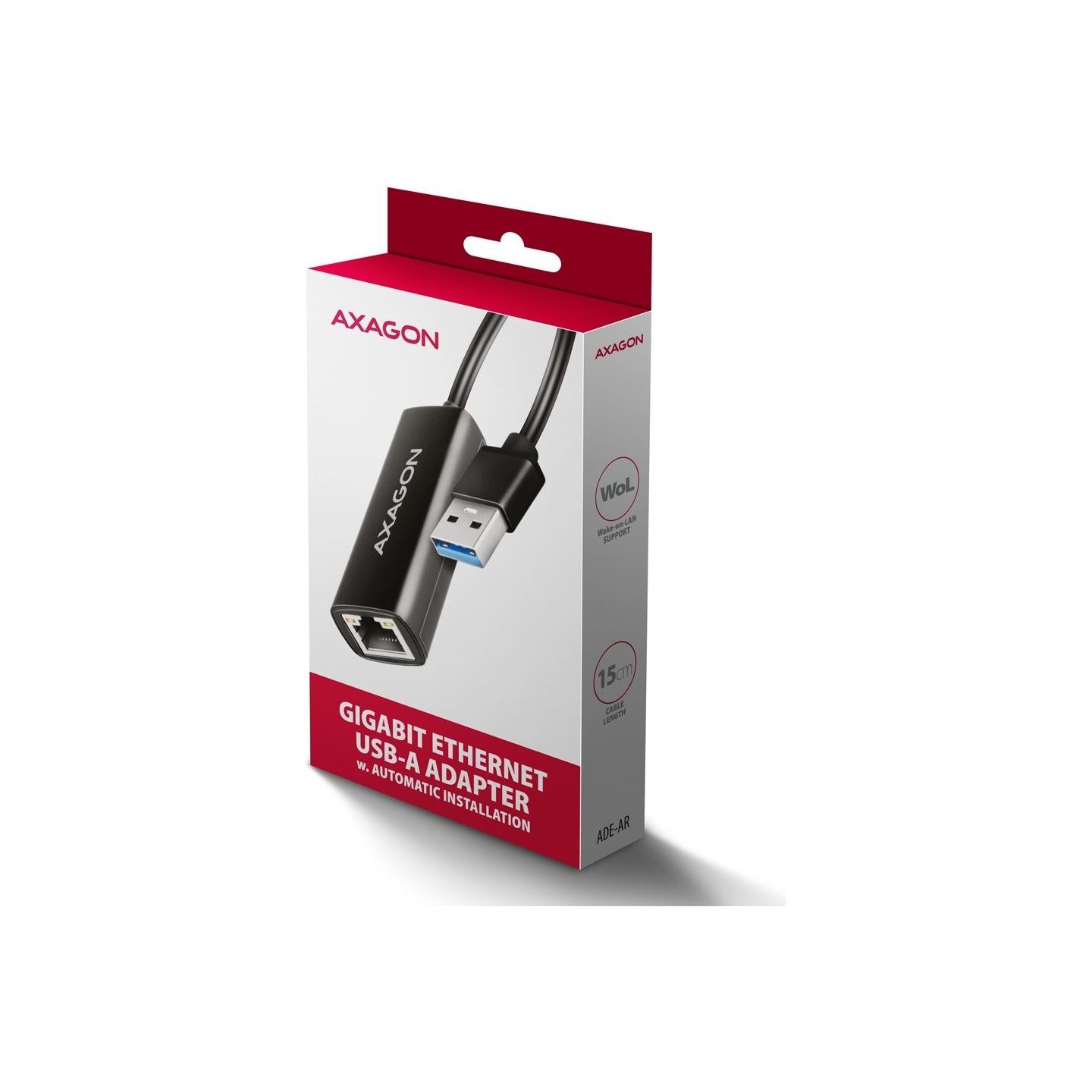 Axagon ADE-AR USB-A 3.2 Gen 1 - Gigabit Ethernet adapter, Realtek 8153, auto inst