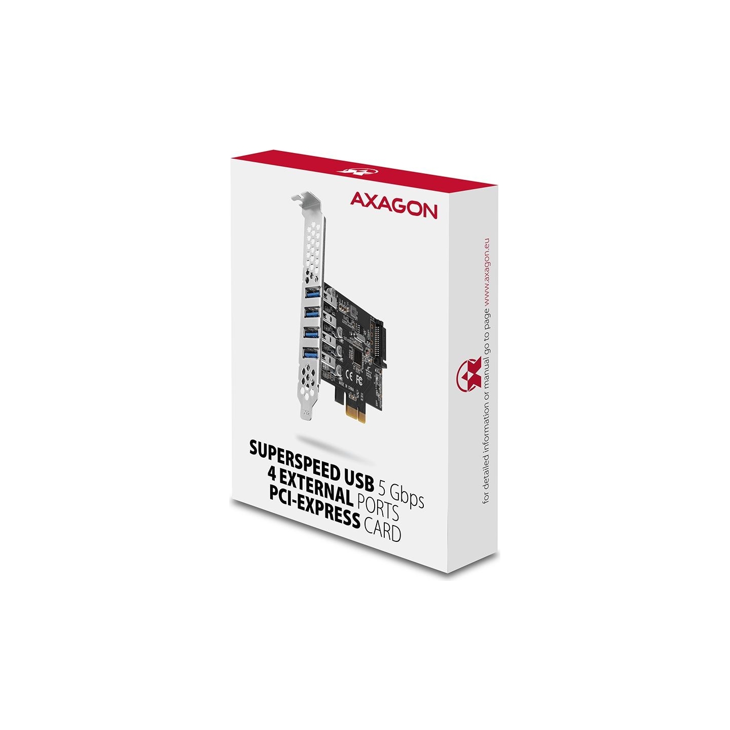 Axagon PCEU-43RS PCIe A dapter 4x USB3.0 UASP V