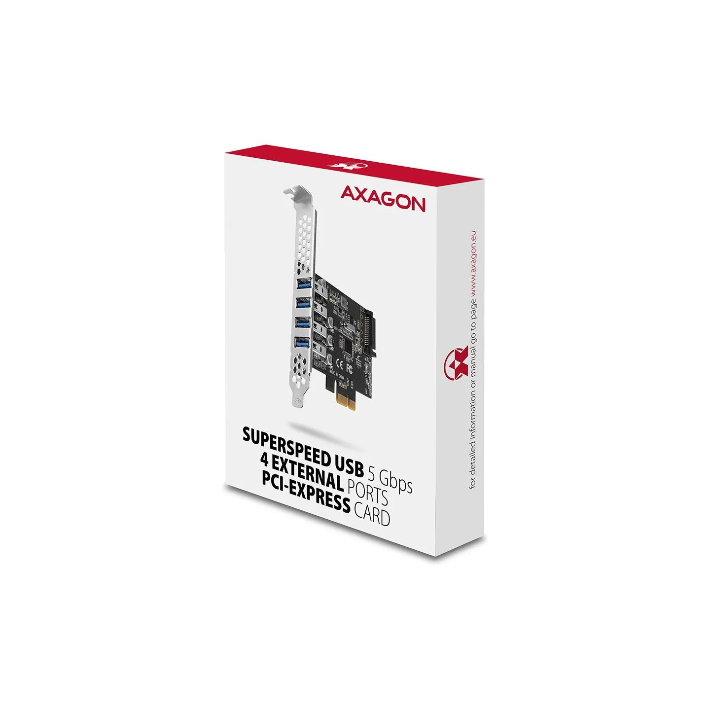 Axagon PCEU-43RS PCIe A dapter 4x USB3.0 UASP V