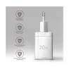 Axagon ACU-PD20W wall charger 1x QC3.0/AFC/FCP/PD type-C, 20W, white