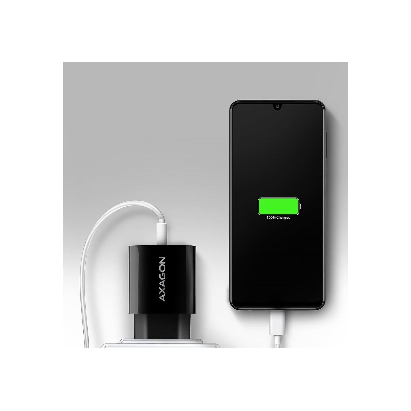 Axagon ACU-QC18 wall charger 1x QC3.0/AFC/FCP/SMART, 18W, black