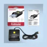 Axagon Compact desktop USB contact Smart / ID card reader with long, USB-A cable.