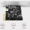 Axagon Four-channel SATA III PCI-Express controller with four internal SATA ports. Standard & Low profile.