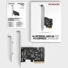 Axagon Four-channel SATA III PCI-Express controller with four internal SATA ports. Standard & Low profile.