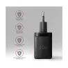 Axagon Sil wallcharger 2x port (USB-A + USB-C), PD3.0/QC4+/PPS/AFC/Apple. 30W total power.