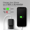 Axagon Sil wallcharger 2x port (USB-A + USB-C), PD3.0/QC4+/PPS/AFC/Apple. 30W total power.