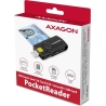 Axagon Compact travel USB-A + USB-C contact Smart / ID card and SD / microSD / SIM card reader.