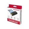 Axagon Compact travel USB-A + USB-C contact Smart / ID card and SD / microSD / SIM card reader.