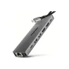 Axagon HMC-7HX2 USB hub 7in1 5Gbps 2xHDMI GLAN USB-C