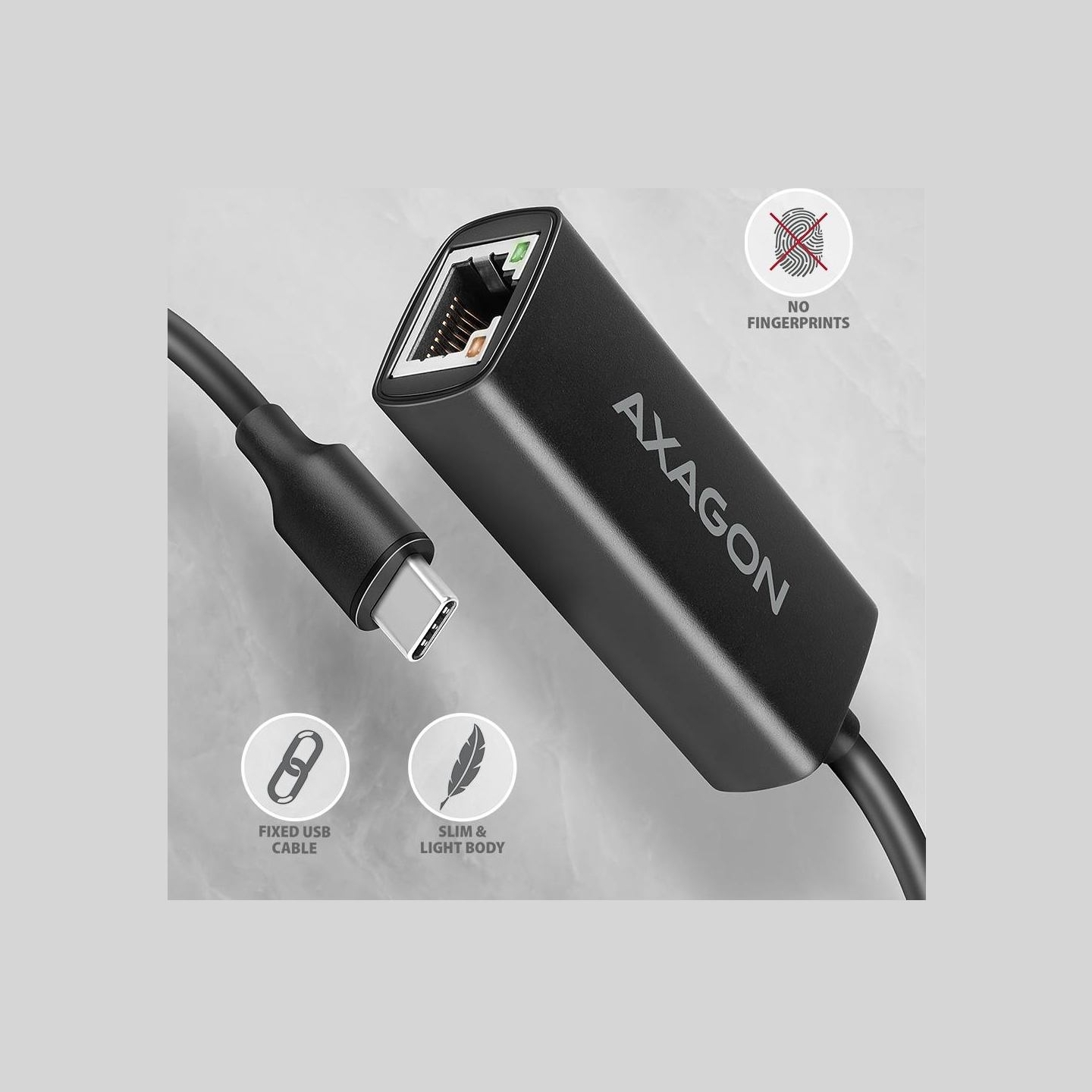 Axagon ADE-ARC USB-C 3.2 Gen 1 - Gigabit Ethernet 10/100/1000 Adapter