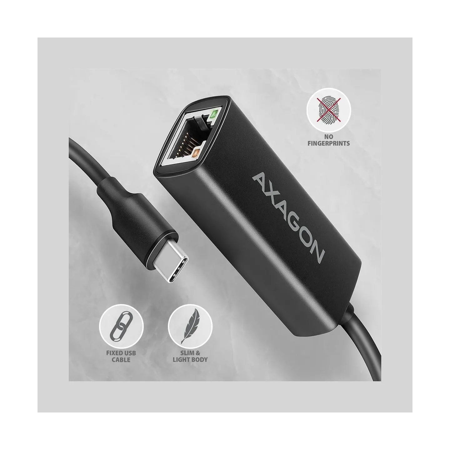 Axagon ADE-ARC USB-C 3.2 Gen 1 - Gigabit Ethernet 10/100/1000 Adapter