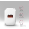 Axagon ACU-QC18W wall charger 1x QC3.0/AFC/FCP/SMART, 18W, white