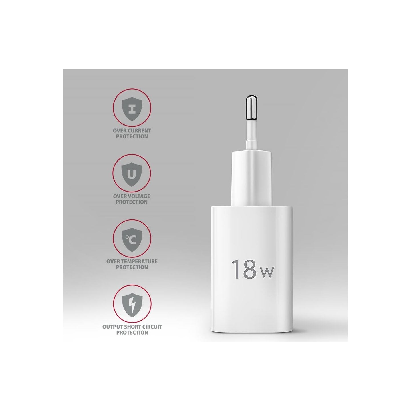Axagon ACU-QC18W wall charger 1x QC3.0/AFC/FCP/SMART, 18W, white