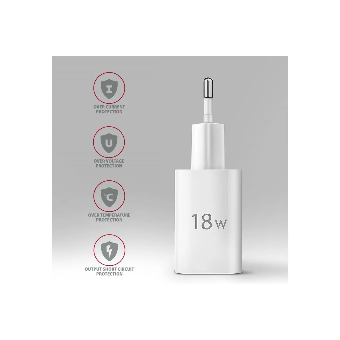 Axagon ACU-QC18W wall charger 1x QC3.0/AFC/FCP/SMART, 18W, white
