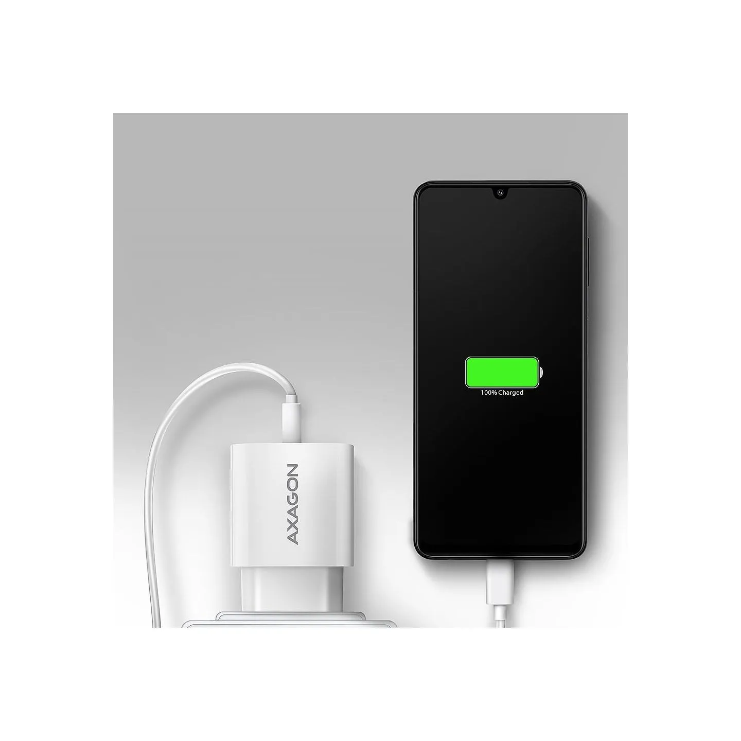 Axagon ACU-QC18W wall charger 1x QC3.0/AFC/FCP/SMART, 18W, white