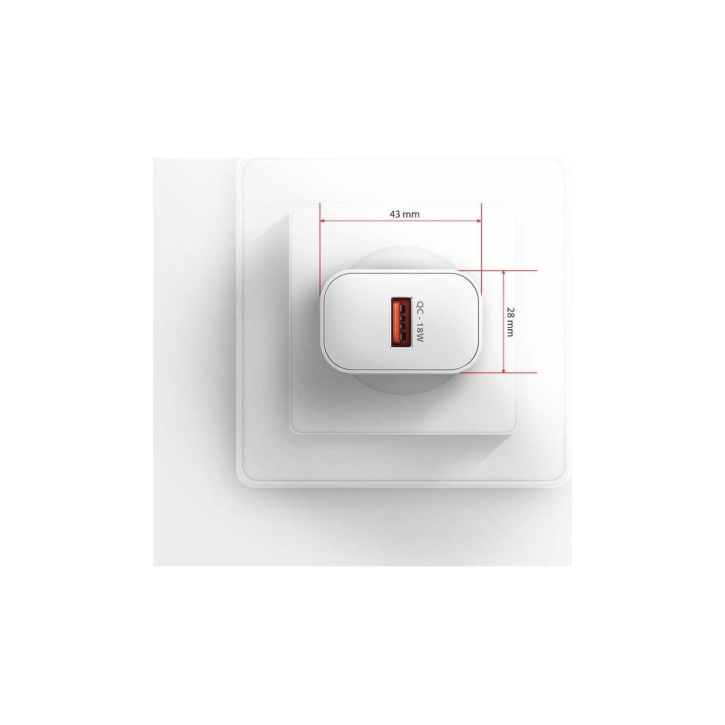 Axagon ACU-QC18W wall charger 1x QC3.0/AFC/FCP/SMART, 18W, white
