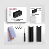 Axagon Passive aluminum heatsink for single-sided and double-sided M.2 SSD disks, size 2280, height 36 mm.