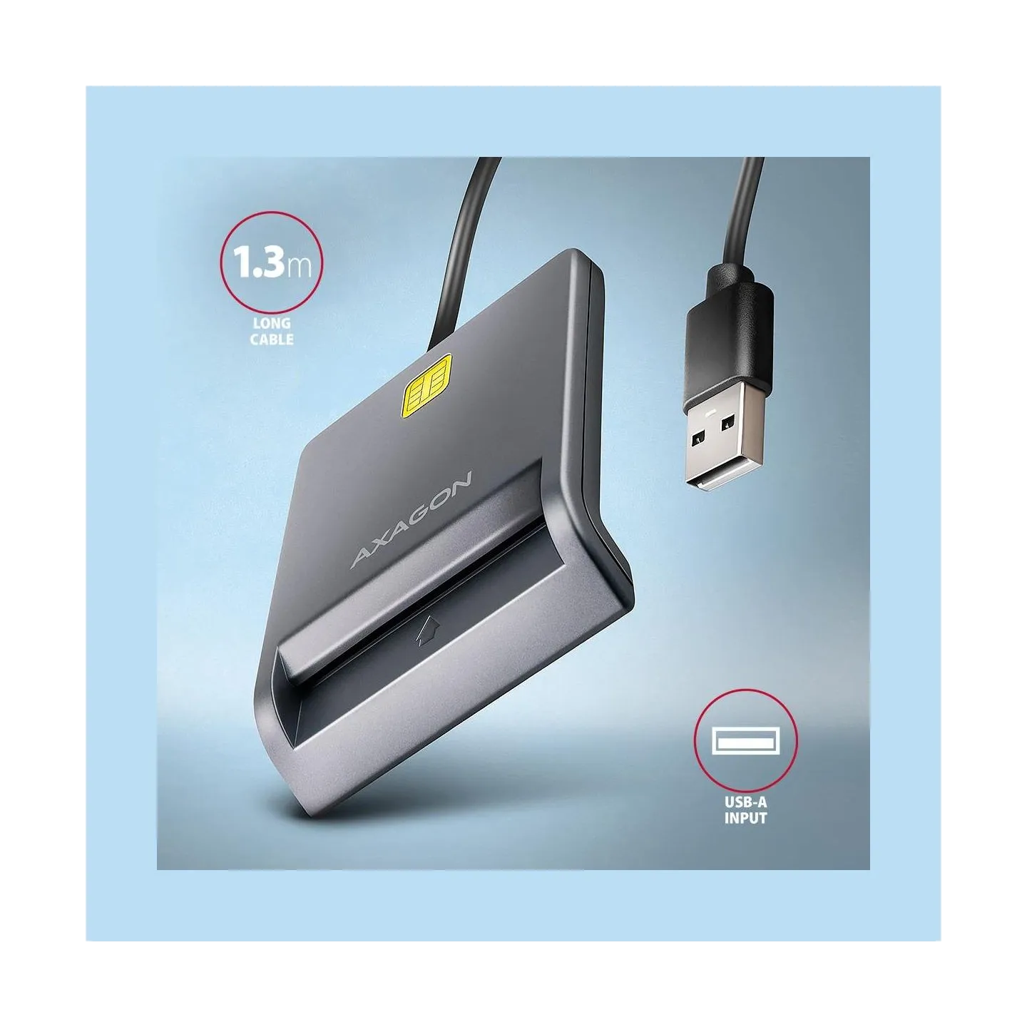 Axagon CRE-SM3T USB Smart card FlatReader
