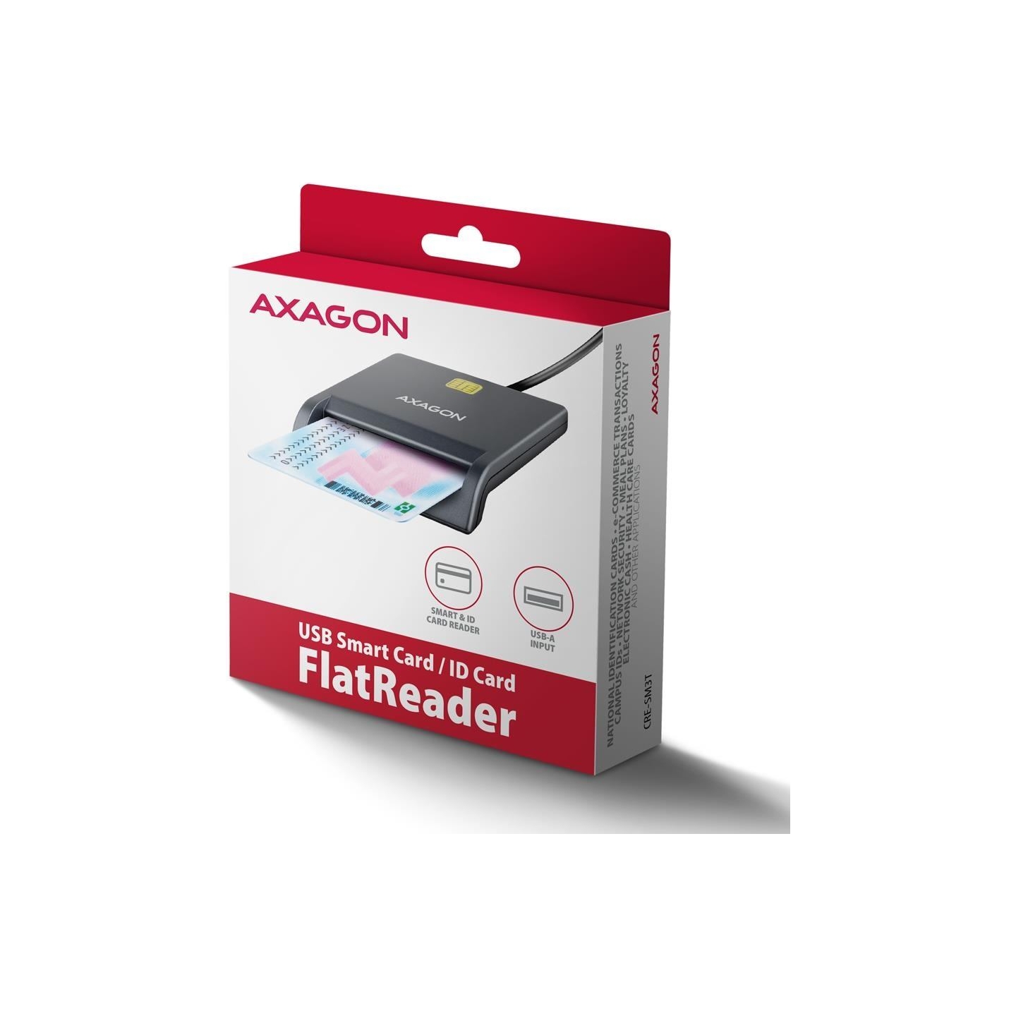 Axagon CRE-SM3T USB Smart card FlatReader