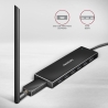 Axagon Seven-port USB 3.2 Gen 1 hub with charging support. Connector for external power supply. USB-C cable 30 cm.