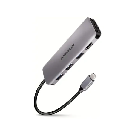 Axagon Multi port USB 3.2 Gen 1 hub. HDMI, card reader and three USB-A outputs. Cable USB-C 20 cm.