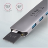 Axagon HMC-HCR3A Hub 3x USB-A SD/microSD + HDMI