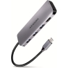 Axagon Multi port USB 3.2 Gen 1 hub. HDMI, card reader and three USB-A outputs. Cable USB-C 20 cm.