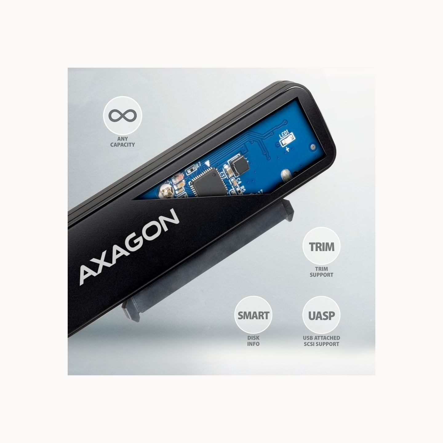 Axagon ADSA-FP2C USB-C 3.2 Gen1 - SATA 6G 2.5" HDD/SSD FASTPort2 Adapter