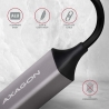 Axagon ADE-TRC Type-C USB3.2 Gen 1 - Gigabit Ethernet 10/100/1000 Adapter, metal, titan grey