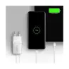 Axagon Sil wallcharger 2x port (USB-A + USB-C), PD3.0/QC4+/PPS/AFC/Apple. 30W total power.