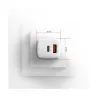 Axagon Sil wallcharger 2x port (USB-A + USB-C), PD3.0/QC4+/PPS/AFC/Apple. 30W total power.