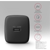 Axagon ACU-PD20 wall charger 1x QC3.0/AFC/FCP/PD type-C, 20W, black