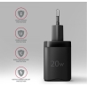 Axagon ACU-PD20 wall charger 1x QC3.0/AFC/FCP/PD type-C, 20W, black