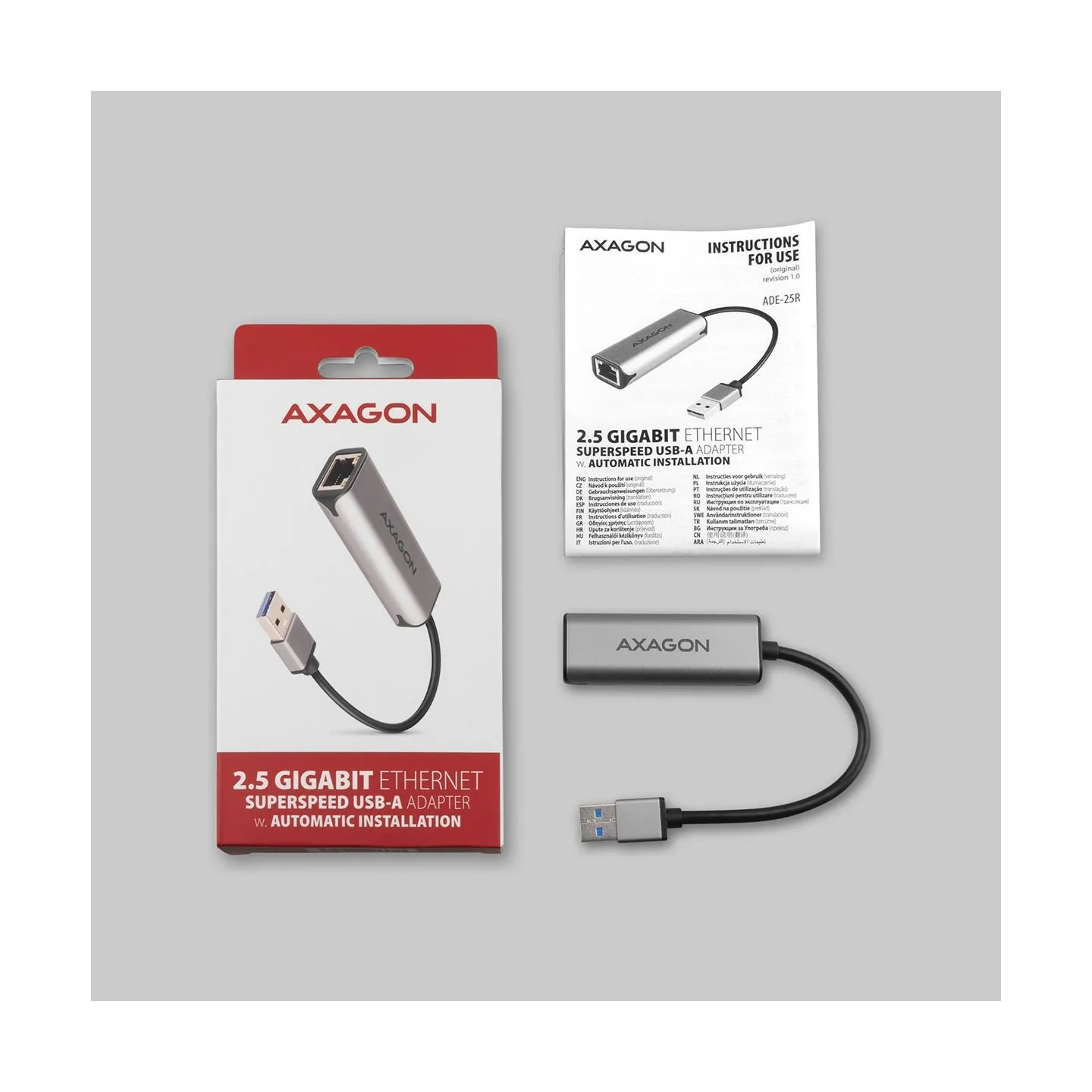 Axagon ADE-25R USB-A 3. 2 Gen 1 adapter