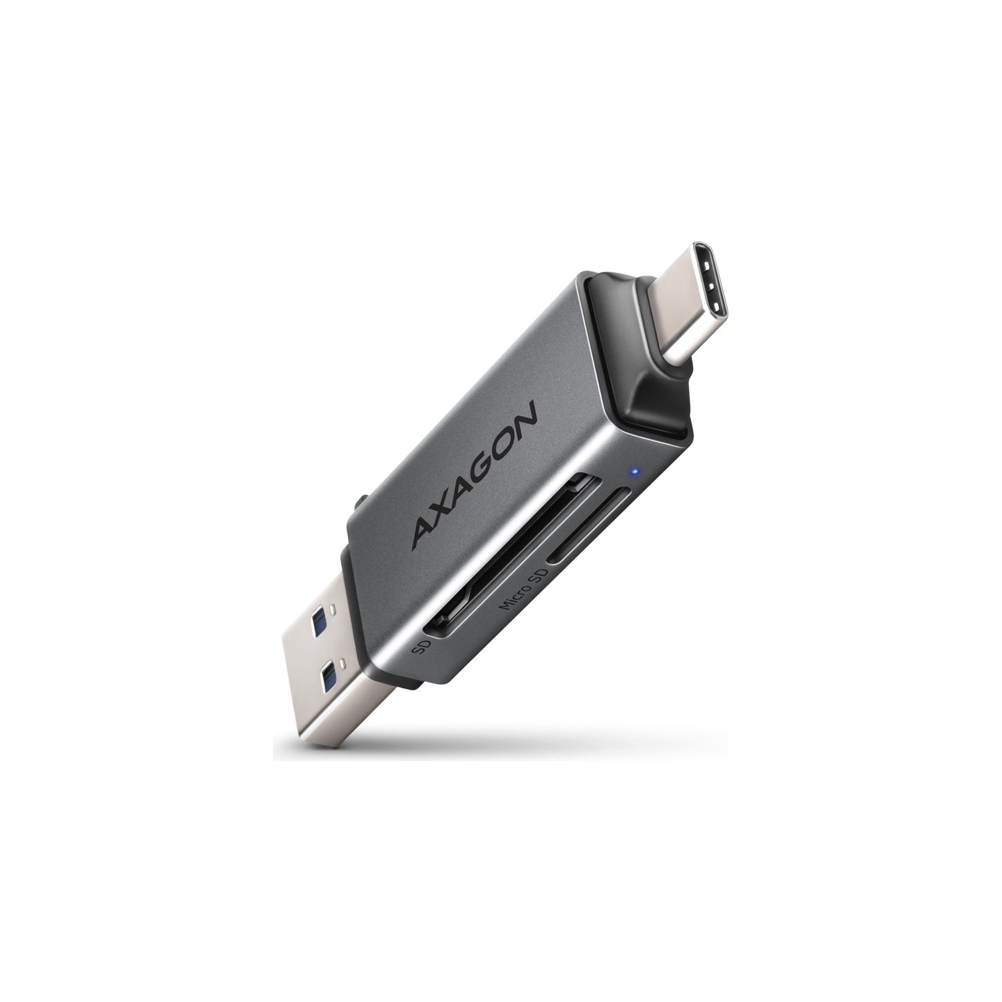 Axagon CRE-DAC External, Type-C+Type-A 2-slot SD/microSD