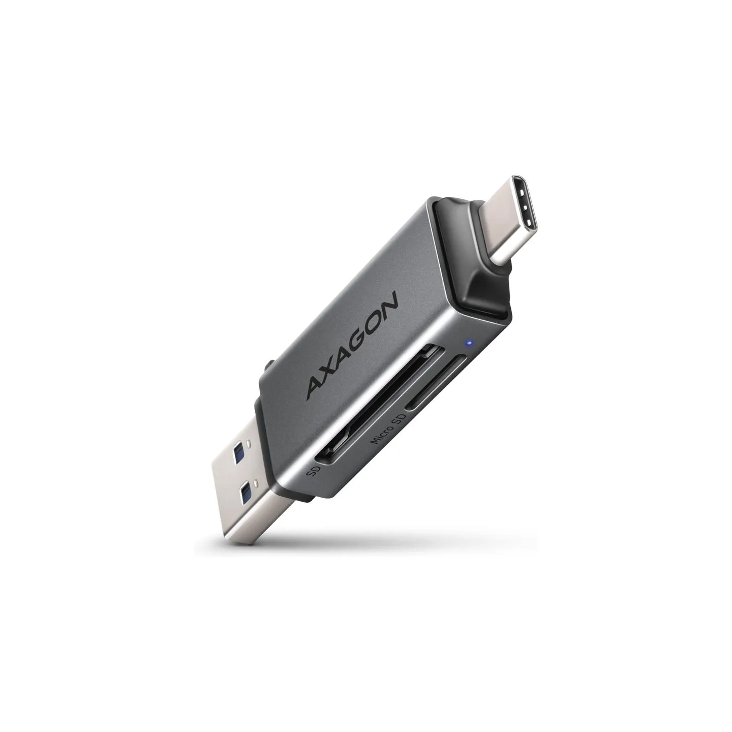 Axagon CRE-DAC External, Type-C+Type-A 2-slot SD/microSD