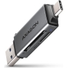 Axagon CRE-DAC External, Type-C+Type-A 2-slot SD/microSD