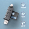 Axagon CRE-DAC External, Type-C+Type-A 2-slot SD/microSD