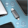Axagon CRE-DAC External, Type-C+Type-A 2-slot SD/microSD