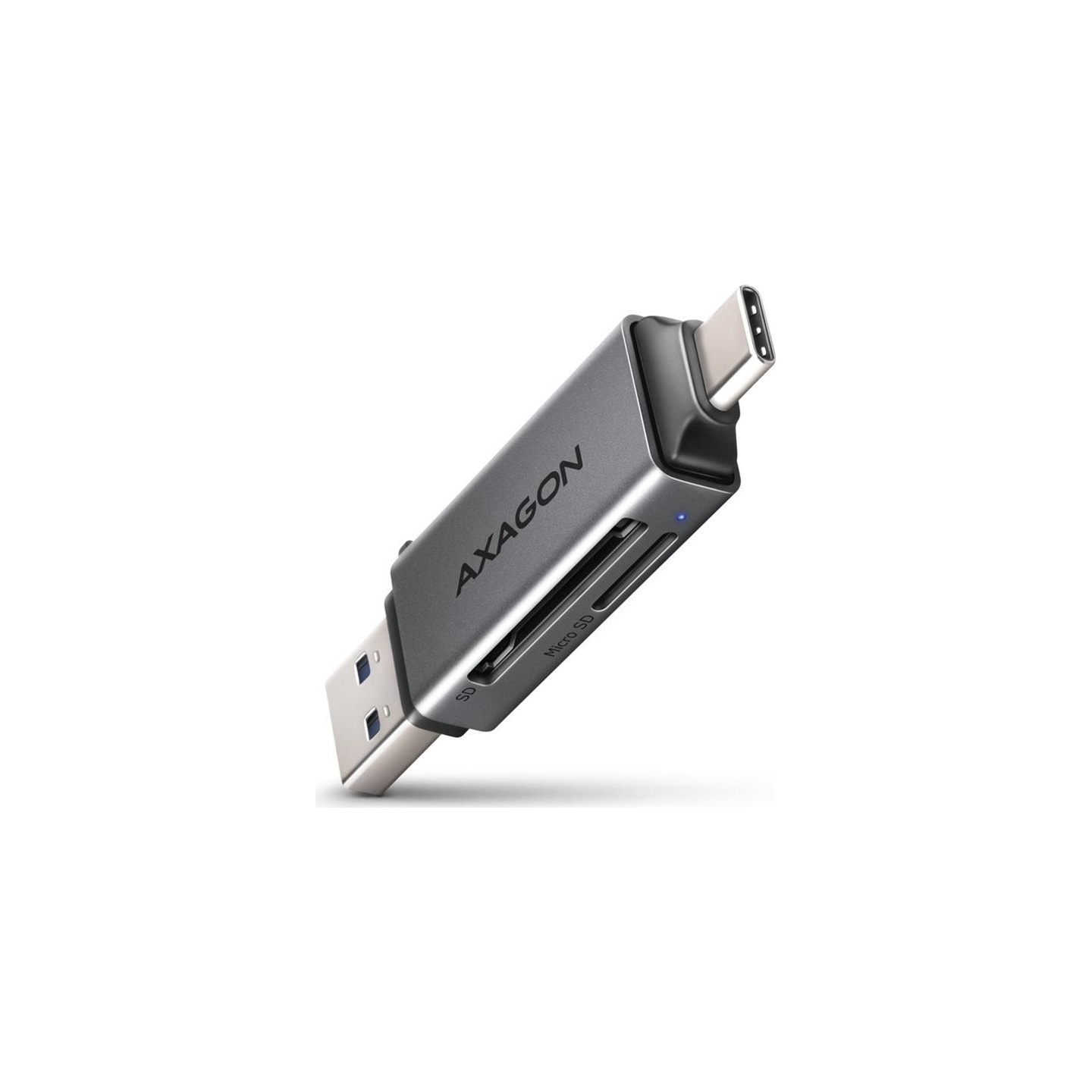 Axagon CRE-DAC External, Type-C+Type-A 2-slot SD/microSD
