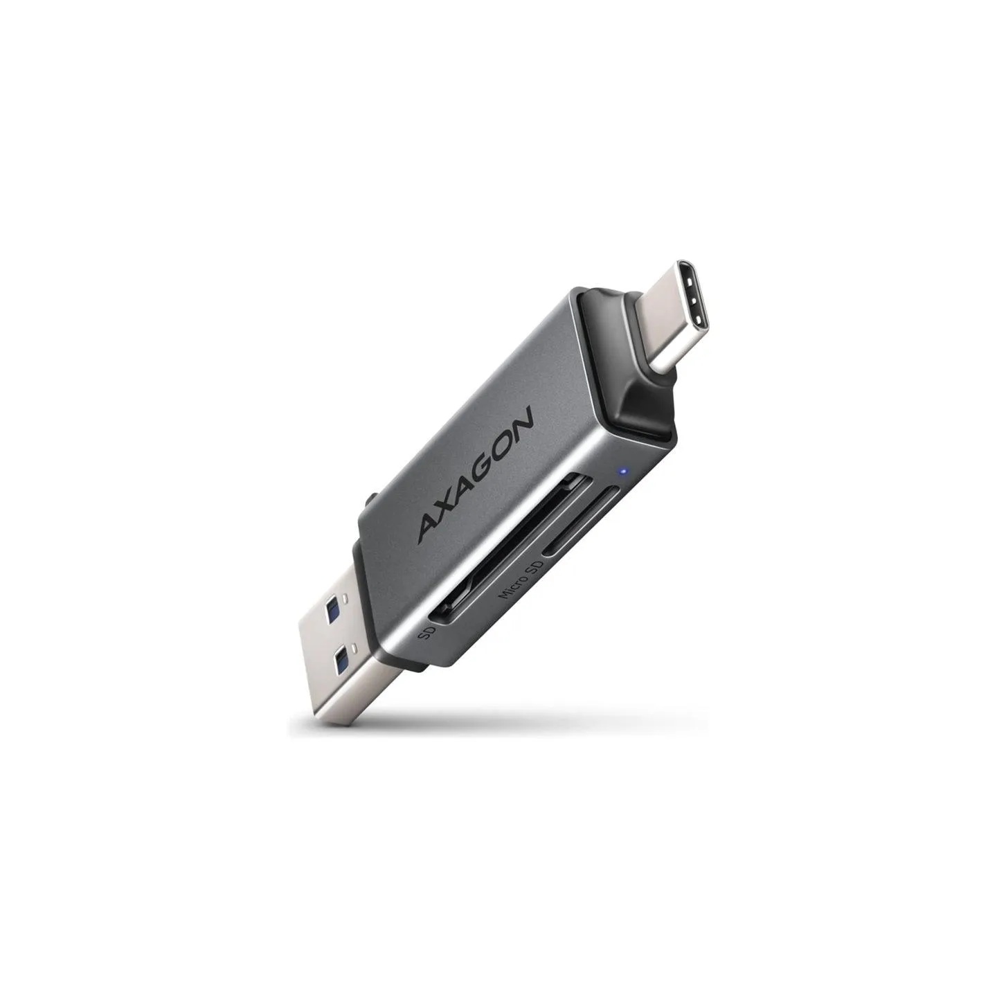 Axagon CRE-DAC External, Type-C+Type-A 2-slot SD/microSD