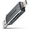 Axagon CRE-DAC External, Type-C+Type-A 2-slot SD/microSD