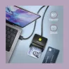 Axagon Compact desktop USB contact Smart/ID & SD/microSD/SIM card reader with long USB-A cable.