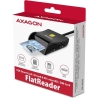 Axagon Compact desktop USB contact Smart/ID & SD/microSD/SIM card reader with long USB-A cable.