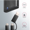 Axagon External USB-C 3.2 Gen 2 metal box for M.2 NVMe & SATA SSD disks. Screwless.
