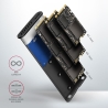 Axagon External USB-C 3.2 Gen 2 metal box for M.2 NVMe & SATA SSD disks. Screwless.