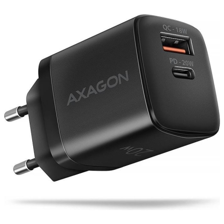 Axagon ACU-PQ20 wall charger QC3.0/AFC/FCP + PD type-C, 20W, black