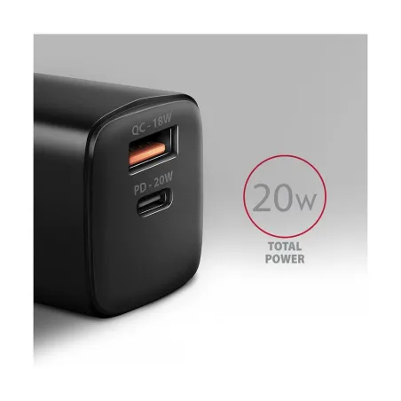 Axagon ACU-PQ20 wall charger QC3.0/AFC/FCP + PD type-C, 20W, black