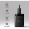 Axagon ACU-PQ20 wall charger QC3.0/AFC/FCP + PD type-C, 20W, black