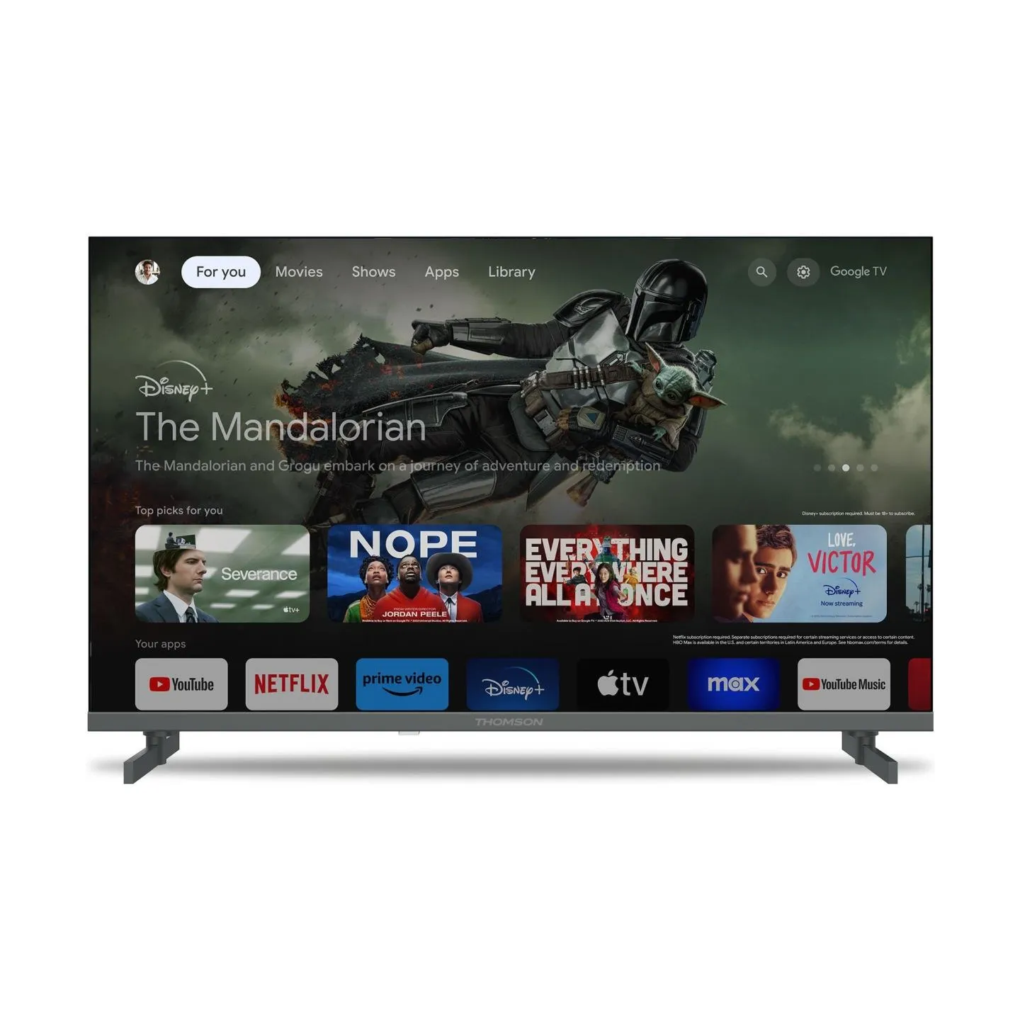 Thomson TV Set|THOMSON|50"|4K/Smart|QLED|3840x2160|Wireless LAN|Bluetooth|Google TV|Black|50QG4S14